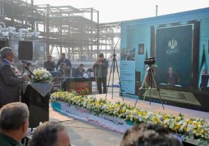 آیین افتتاح و راه اندازی رسمی دومین ردیف واحد فرآورش مركزی میدان مشترك آزادگان جنوبی با فرمان رئیس جمهوری