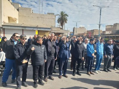 حضور مدیرعامل شركت نفت و گاز اروندان در مراسم سوگواری شهادت حضرت امام خامنهای(ره)